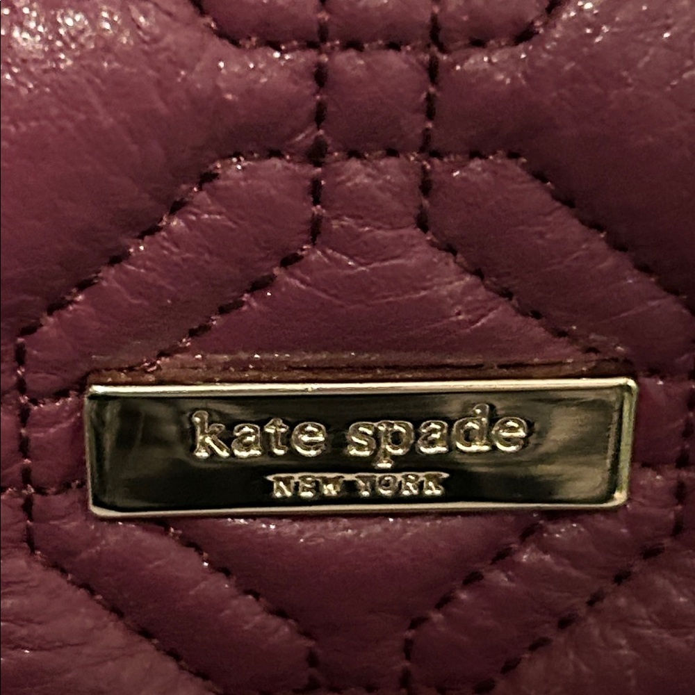 kate spade Quilted Leather Satchel in Berry Plum - Picture 2 of 9